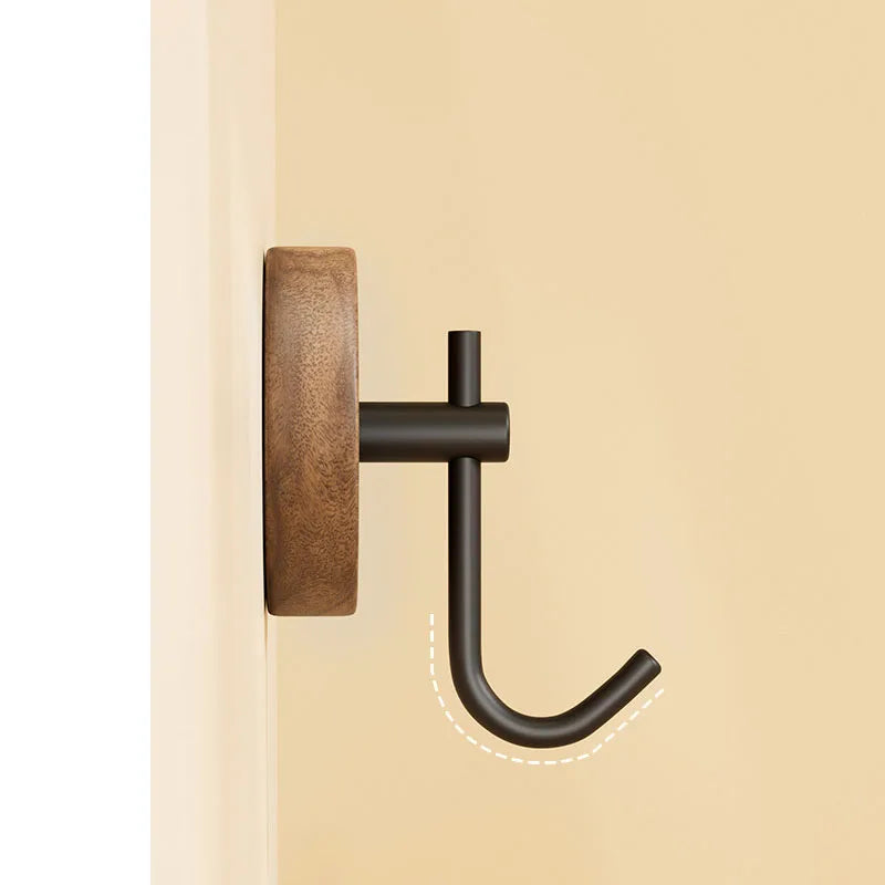 Self-Adhesive Wooden Wall Hooks – Modern Natural Wood Hangers for Coats, Hats, Towels & More