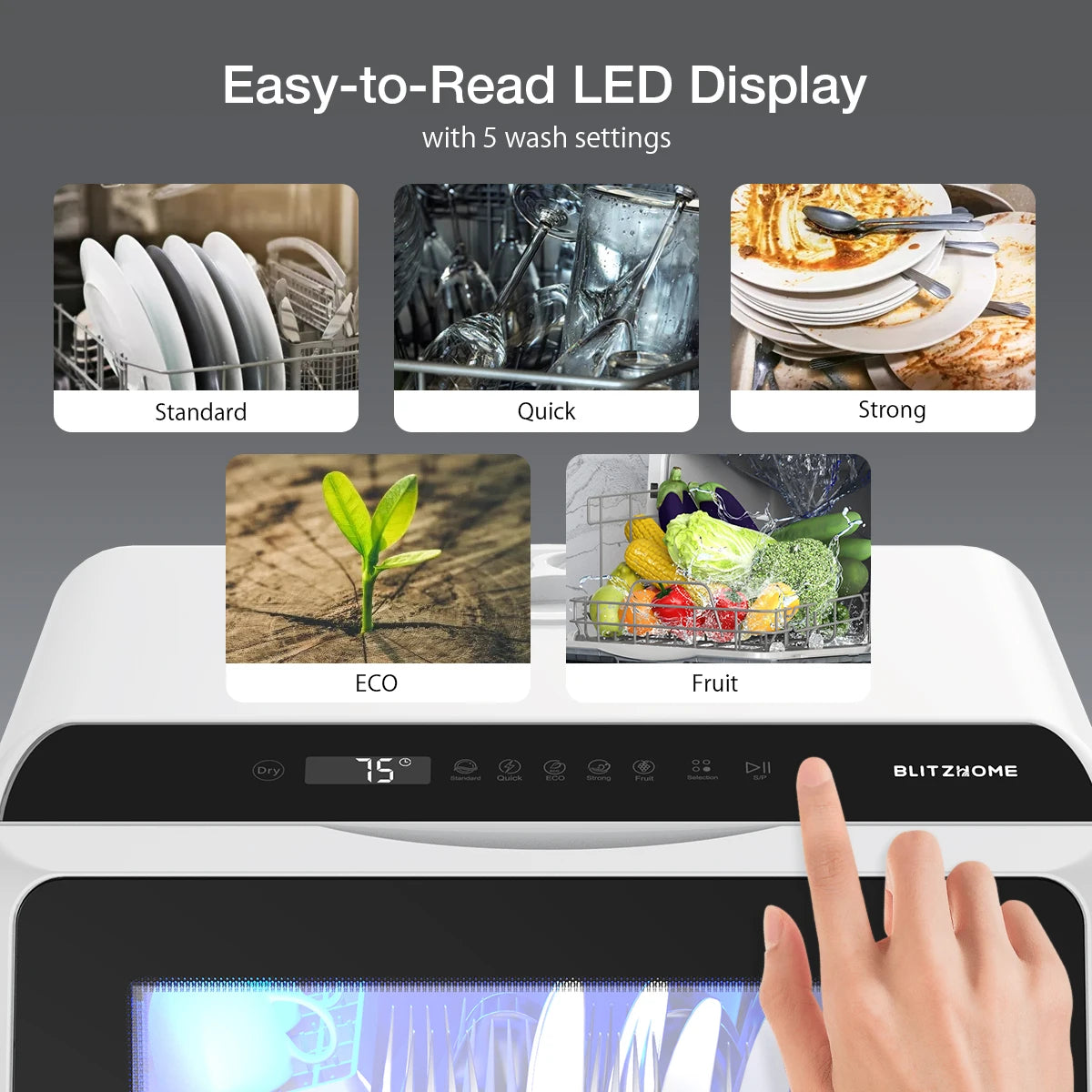 Portable Countertop Dishwasher with APP Control Intelligence