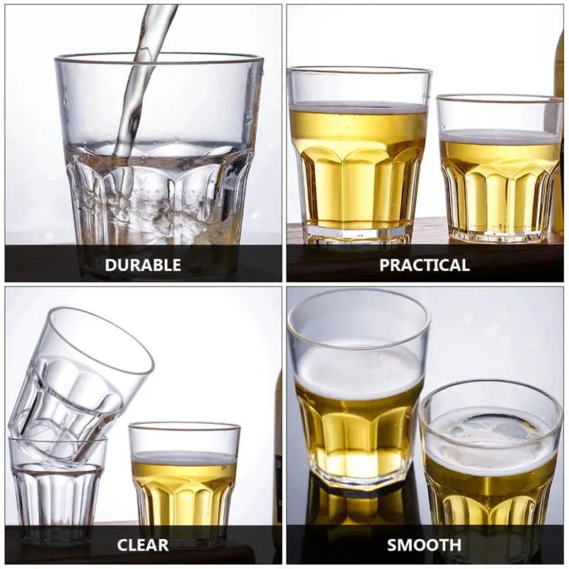 6-Piece Acrylic Drinking Cup Set – 35ml Whiskey, Beer, Wine & Cocktail Tumblers