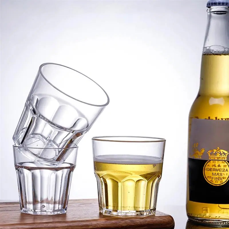 6-Piece Acrylic Drinking Cup Set – 35ml Whiskey, Beer, Wine & Cocktail Tumblers