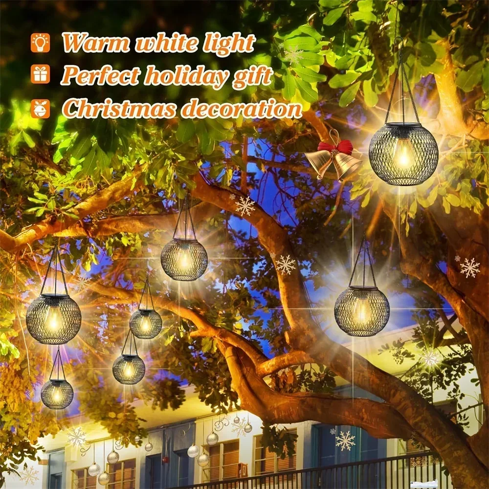Solar Lantern Outdoor – Waterproof Hanging Decorative Lights for Garden, Yard, Patio, or Pathway