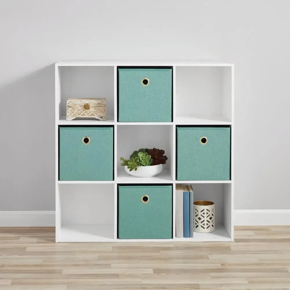 9-Cube Storage Organizer – White | Multi-Functional Cube Bookcase for Home & Office