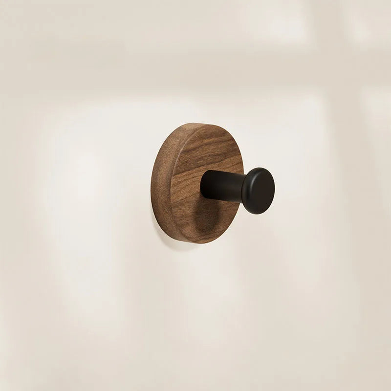 Self-Adhesive Wooden Wall Hooks – Modern Natural Wood Hangers for Coats, Hats, Towels & More