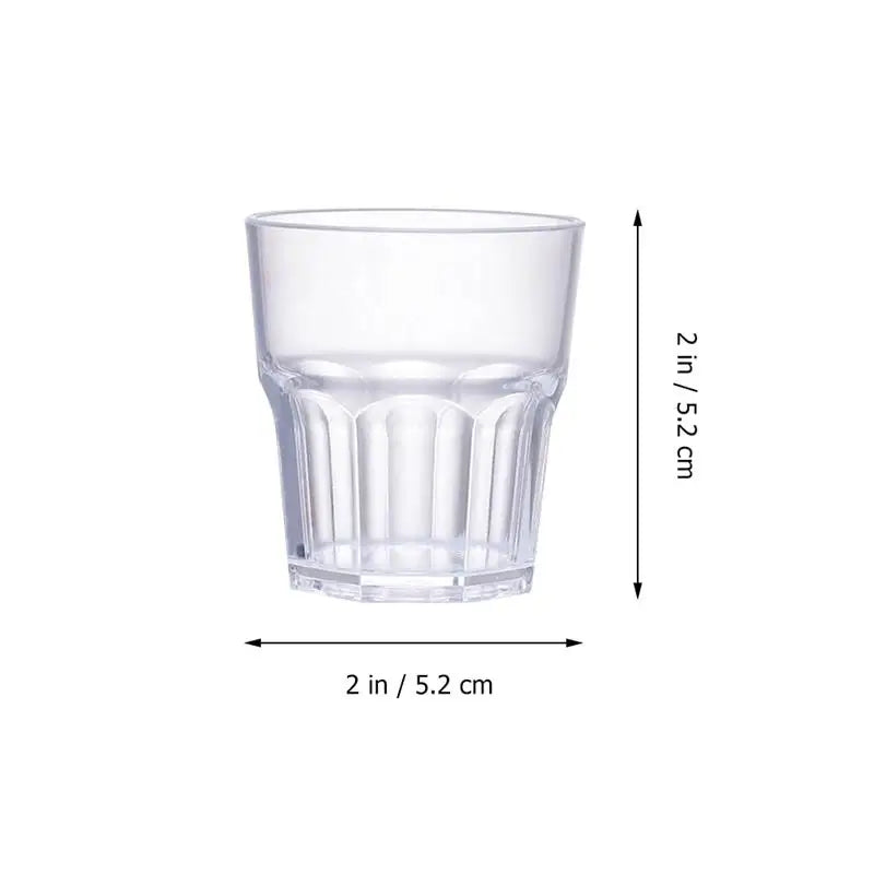 6-Piece Acrylic Drinking Cup Set – 35ml Whiskey, Beer, Wine & Cocktail Tumblers