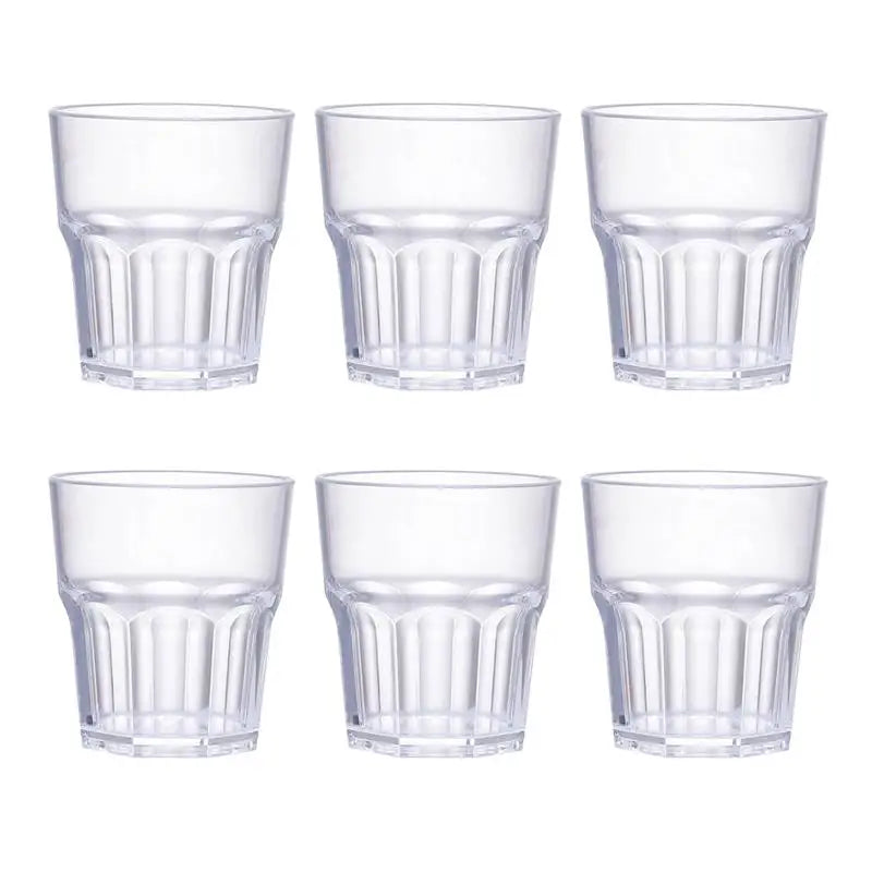 6-Piece Acrylic Drinking Cup Set – 35ml Whiskey, Beer, Wine & Cocktail Tumblers
