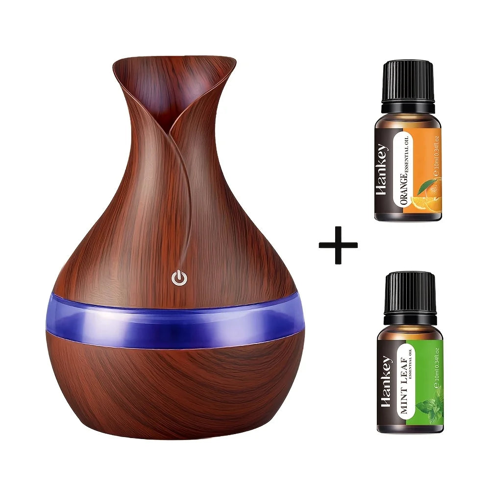 USB Cool Mist Humidifier & Air Diffuser – 7-Color LED Lights, Quiet Indoor Use for Bedroom, Living Room, or Home