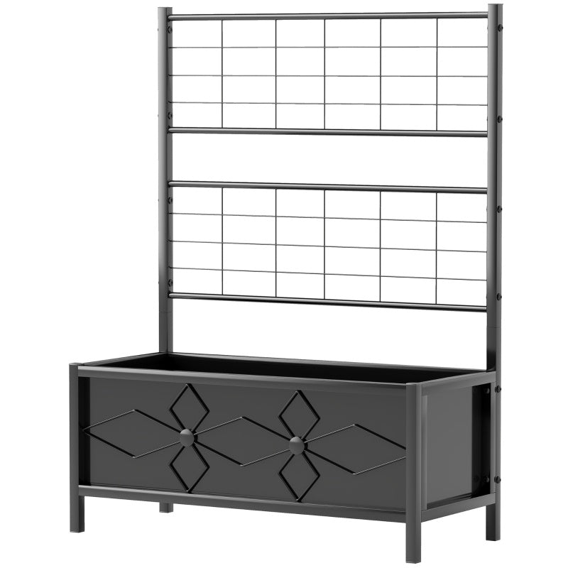 Outdoor Patio Planter Box – Galvanized Steel Raised Garden Bed for Small Spaces