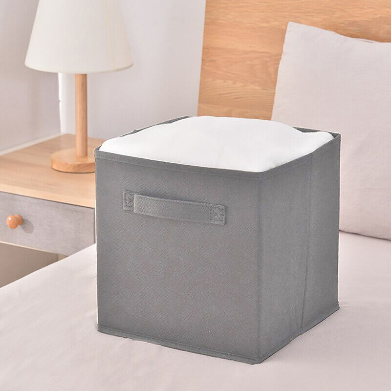4 Pack Foldable Storage Box Foldable Canvas Drawer Organizer Fabric Cube
