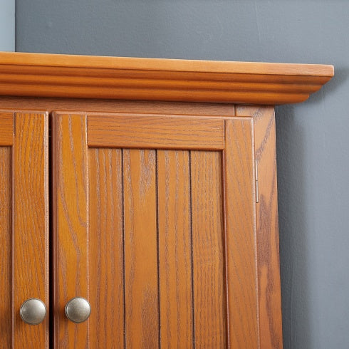 4-Tier 72" Tall Corner Pantry Cabinet with 8 Doors – Farmhouse Style Storage Cabinet