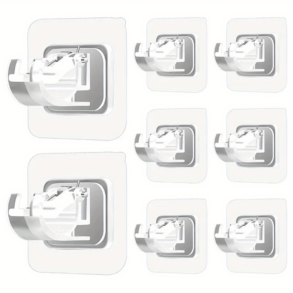 No-Drill Curtain Rod Brackets (2/8PCS) – Self-Adhesive, Adjustable & Damage-Free Installation