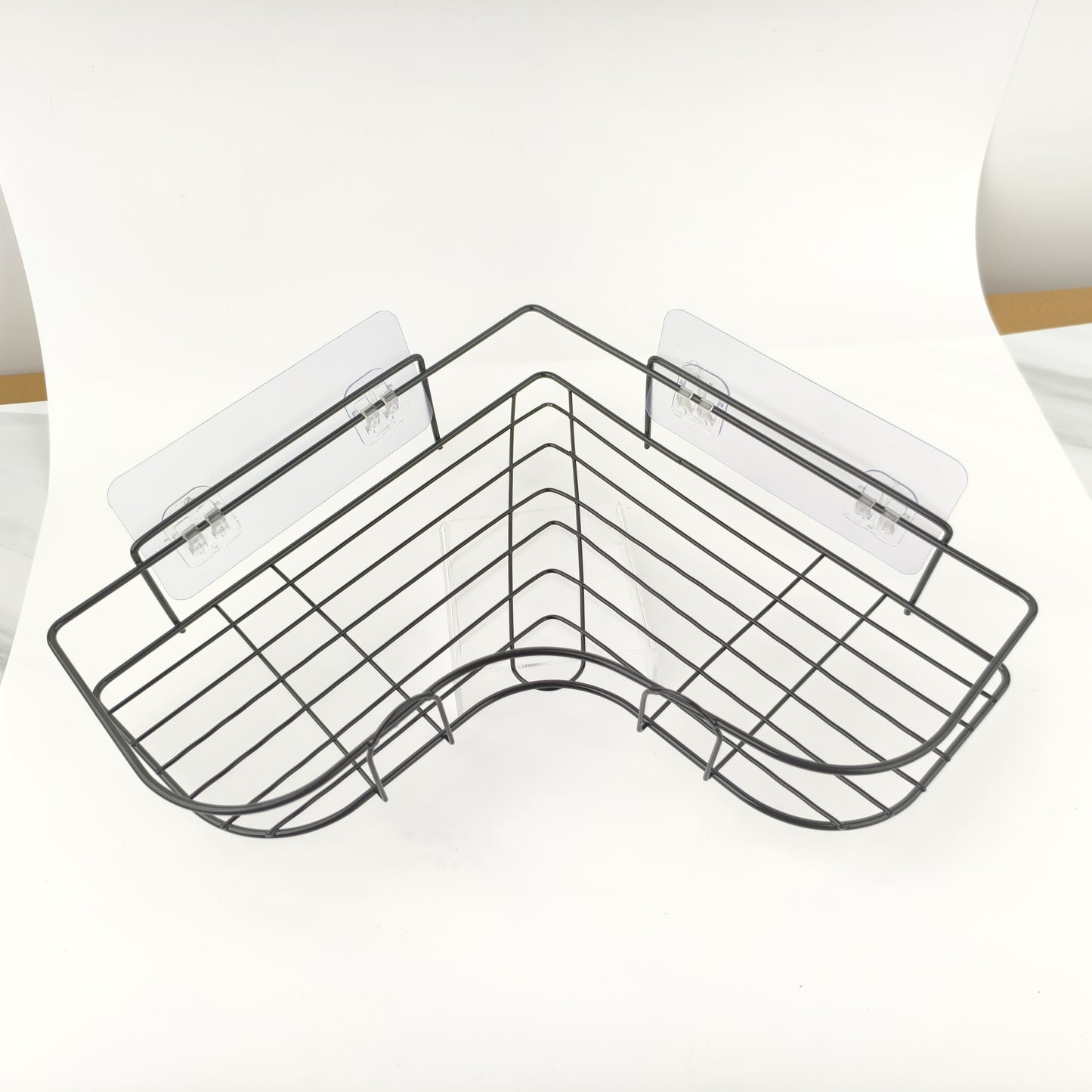 Adhesive Wall Shelf & Triangle Storage Rack – No-Drill, Sleek Design for Bathroom, Kitchen, or Office