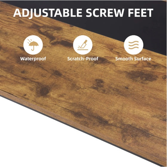 Modern Computer Desk – Rustic Black Finish
