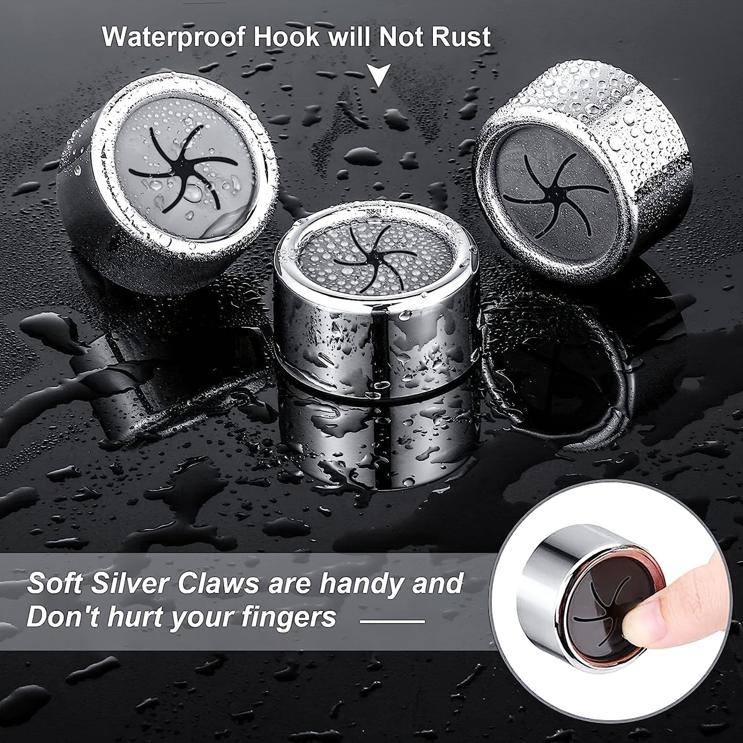 2pcs Round Self-Adhesive Towel Holders – No-Drill Wall & Cabinet Mount for Kitchen and Bathroom