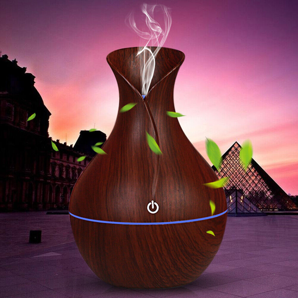 LED Ultrasonic Essential Oil Diffuser & Humidifier – Aromatherapy Air Purifier with Vase Design, Candle Holder & Smoke Fountain Effect for Home, Yoga, and Living Room Décor