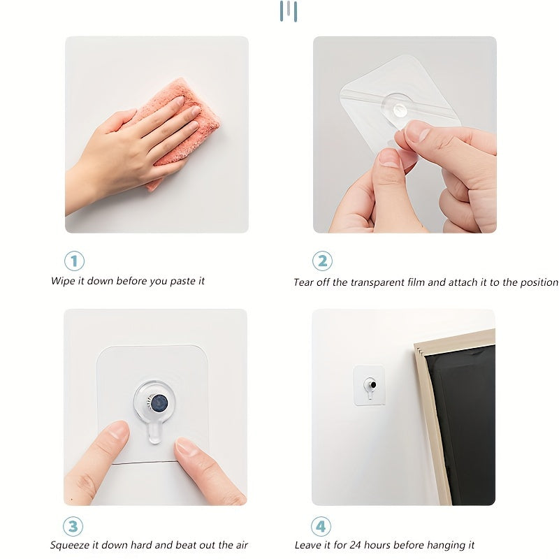 Ultra-Strong Adhesive Wall Hooks (10PCS) – No Drilling, No Damage, Sleek & Durable Design