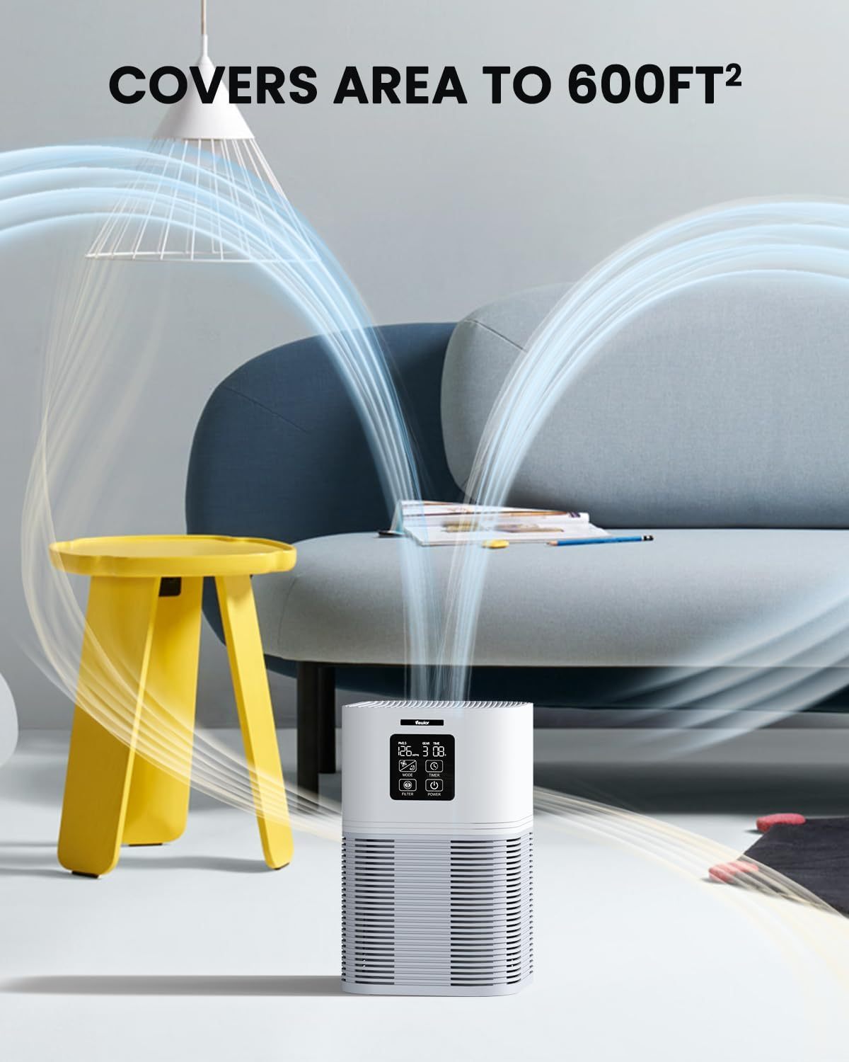 Smart Desktop Air Purifier with H13 HEPA Filter, Auto Mode, Timer & Aromatherapy – Covers Up to 169 ft²