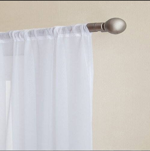 White Sheer Curtains – 2 Panels, 140x213cm, Light Filtering Voile with Rod Pocket, Elegant & Airy Window Drapes
