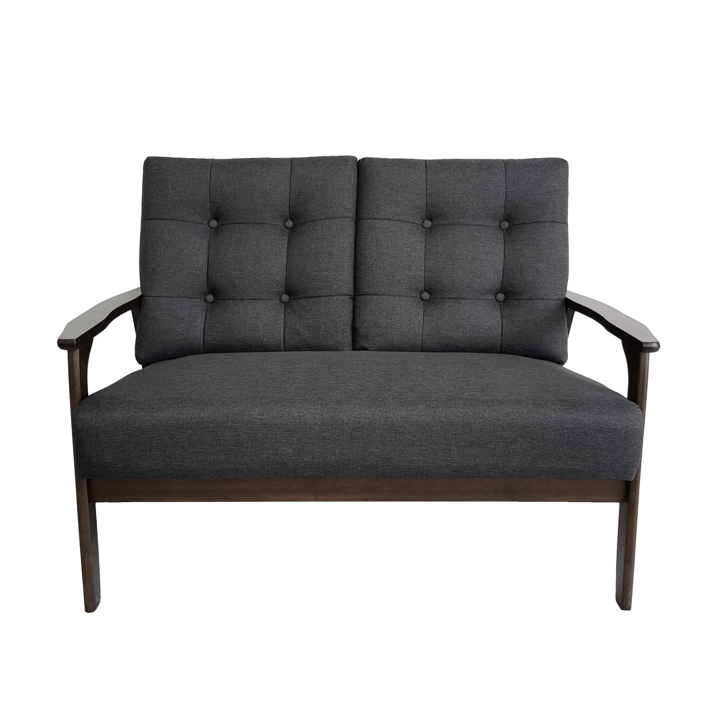 Charcoal Gray 2-Person Sofa – Modern Comfort Meets Timeless Style
