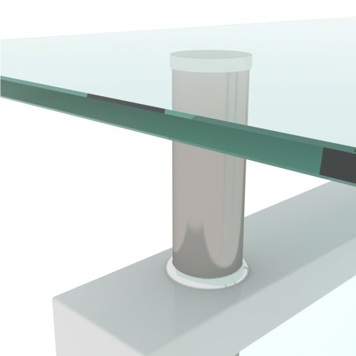 Modern White & Clear Coffee Table – Stylish Side or Center Table for Living Room Furniture Décor