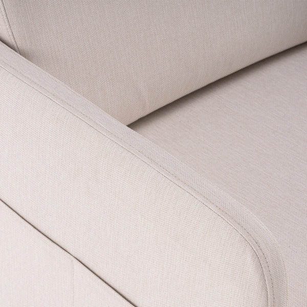 Modern Linen Lounge Chair – Compact, Comfortable, and Stylish (Off White)