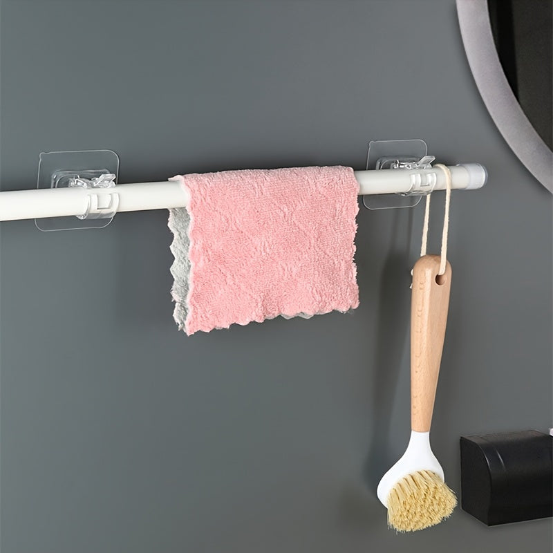 No-Drill Curtain Rod Brackets (2/8PCS) – Self-Adhesive, Adjustable & Damage-Free Installation