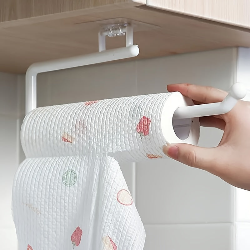 No-Drill, Space-Saving Organizer For Paper Towels, Plastic Wrap, And More