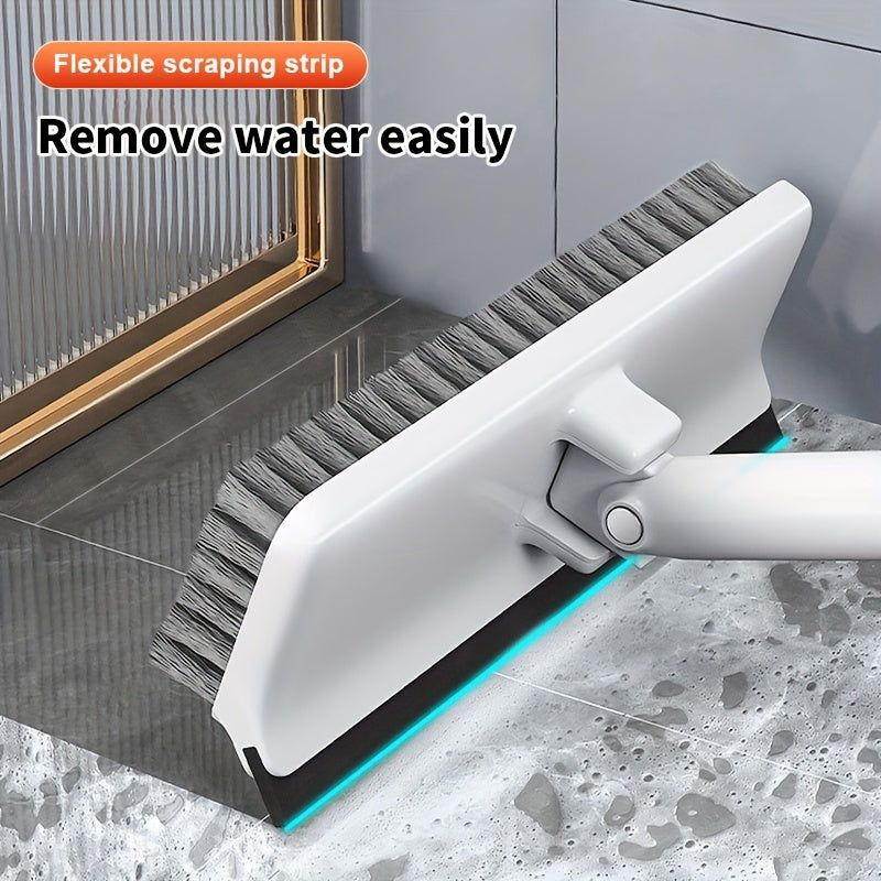 2-in-1 Rotating Long-Handle Cleaning Brush – Heavy-Duty ABS & Stainless Steel, No-Power Scrubber for Bathroom, Kitchen & More