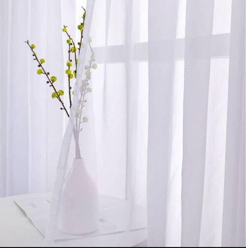 White Sheer Curtains – 2 Panels, 140x213cm, Light Filtering Voile with Rod Pocket, Elegant & Airy Window Drapes