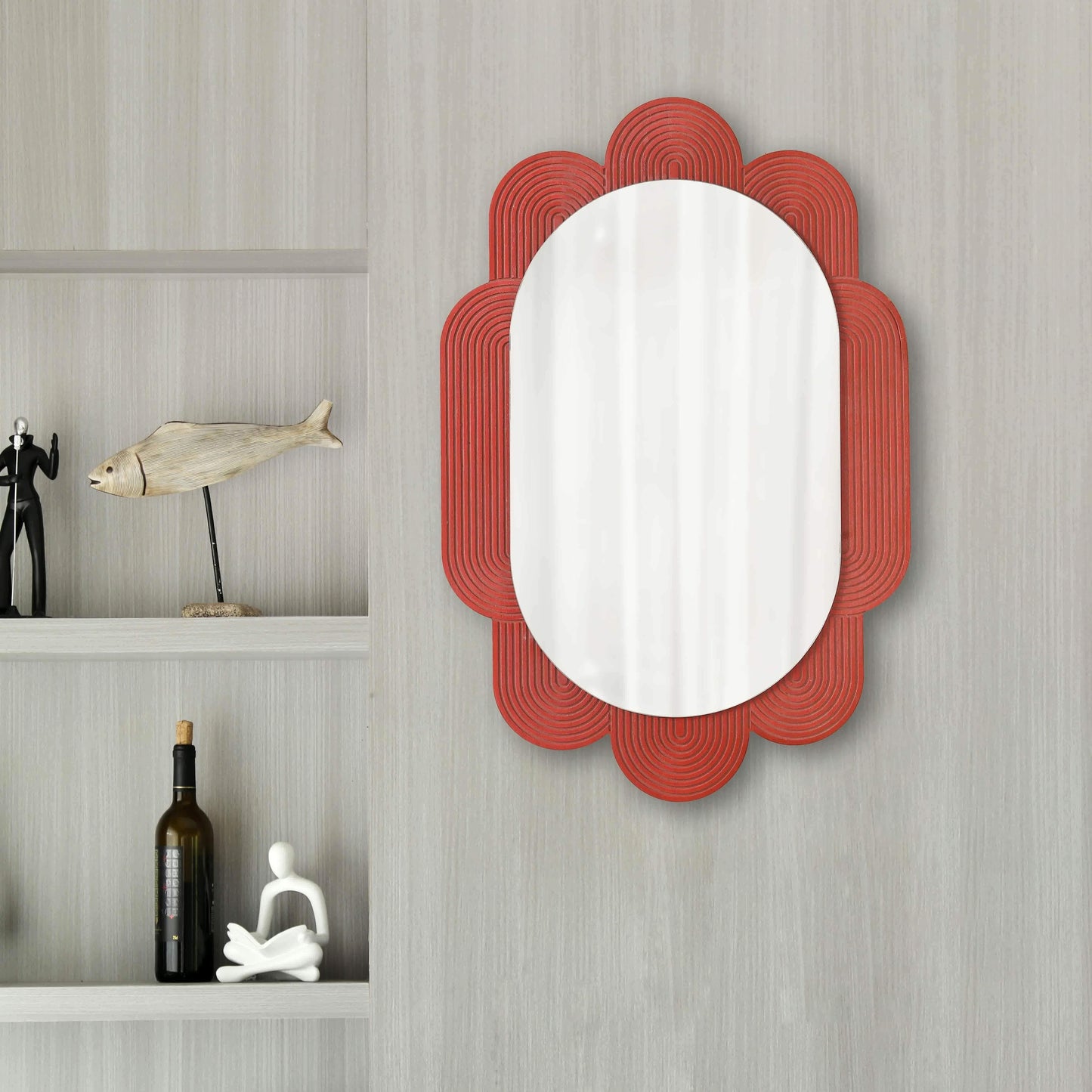 No-Drill Wall-Mounted Makeup Mirror – Bathroom & Dormitory Vanity Mirror for Washbasin or Sink Area
