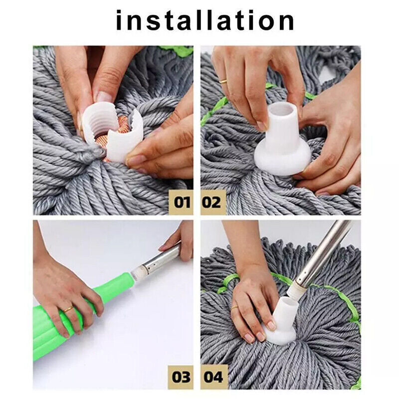 2-in-1 Self-Wringing Dehydrated Mop – Twist Mop with Strips for Effortless Home Cleaning