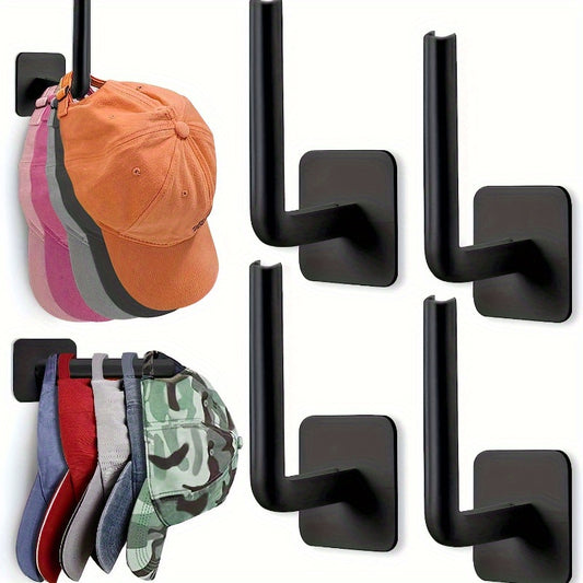 2/4-Piece Space-Saving Self-Adhesive Hooks – No-Drill Wall Mount for Keys, Hats, Towels – Ideal for Entryways, Bathrooms, Bedrooms & Dorms