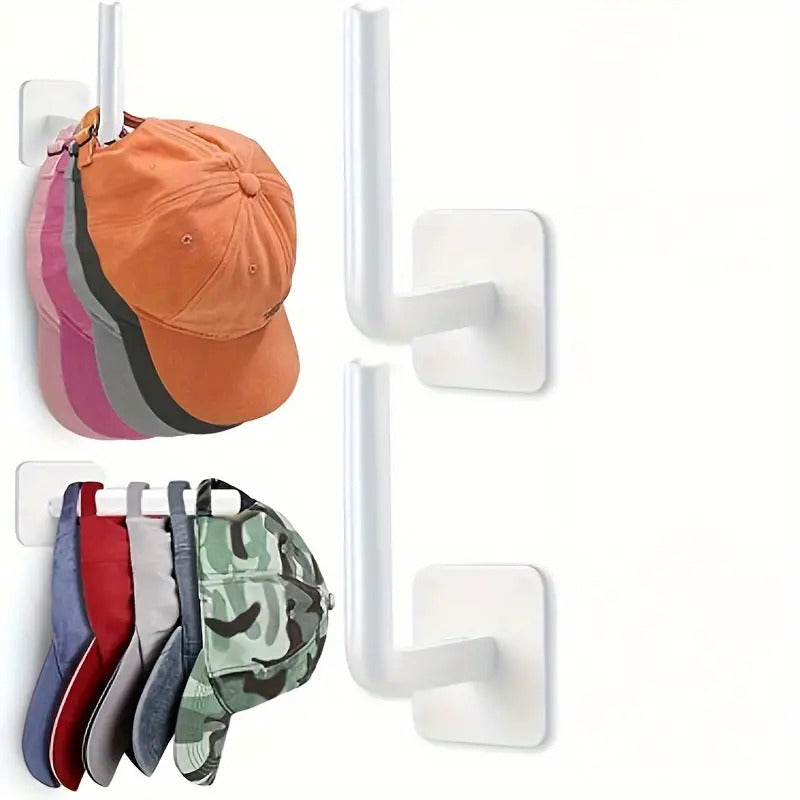 2/4-Piece Space-Saving Self-Adhesive Hooks – No-Drill Wall Mount for Keys, Hats, Towels – Ideal for Entryways, Bathrooms, Bedrooms & Dorms