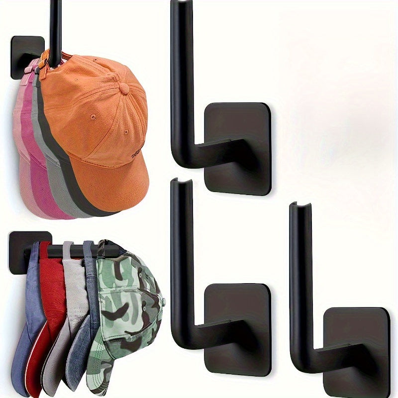 2/4-Piece Space-Saving Self-Adhesive Hooks – No-Drill Wall Mount for Keys, Hats, Towels – Ideal for Entryways, Bathrooms, Bedrooms & Dorms