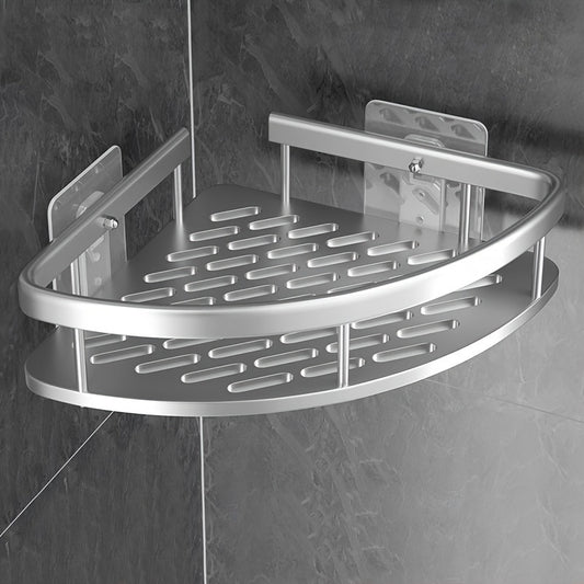 Stainless Steel Corner Shower Caddy – No-Drill Wall-Mounted Shelf with Slatted Design, Rustproof & Space-Saving for Bathroom or Kitchen