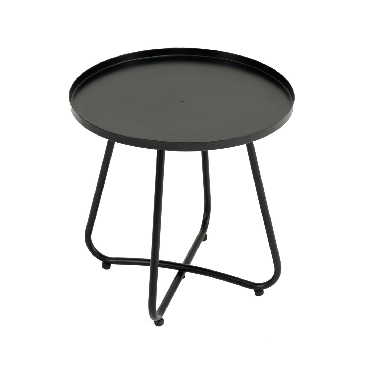 3-Piece Outdoor Patio Furniture Set – Vintage-Inspired PE Rattan Chairs & Round Table, Brown and Gray Wicker with Steel Frame