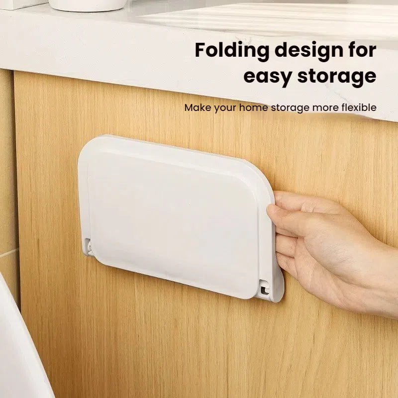 Foldable Easy-Mount Plastic Wall Shelf – Ideal for Bathroom