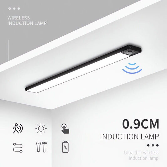 Dimmable LED Motion Sensor Cabinet Light – Rechargeable Magnetic Under-Closet Lamp