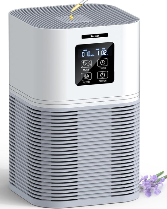 Smart Desktop Air Purifier with H13 HEPA Filter, Auto Mode, Timer & Aromatherapy – Covers Up to 169 ft²