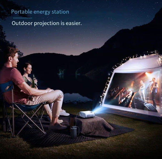 Mini Projector – 1080P HD with Tripod | Portable & Compatible with Android/iOS/Windows/TV Stick/USB