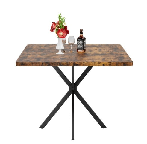 Mid-Century Modern Square Dining Table – Space-Saving