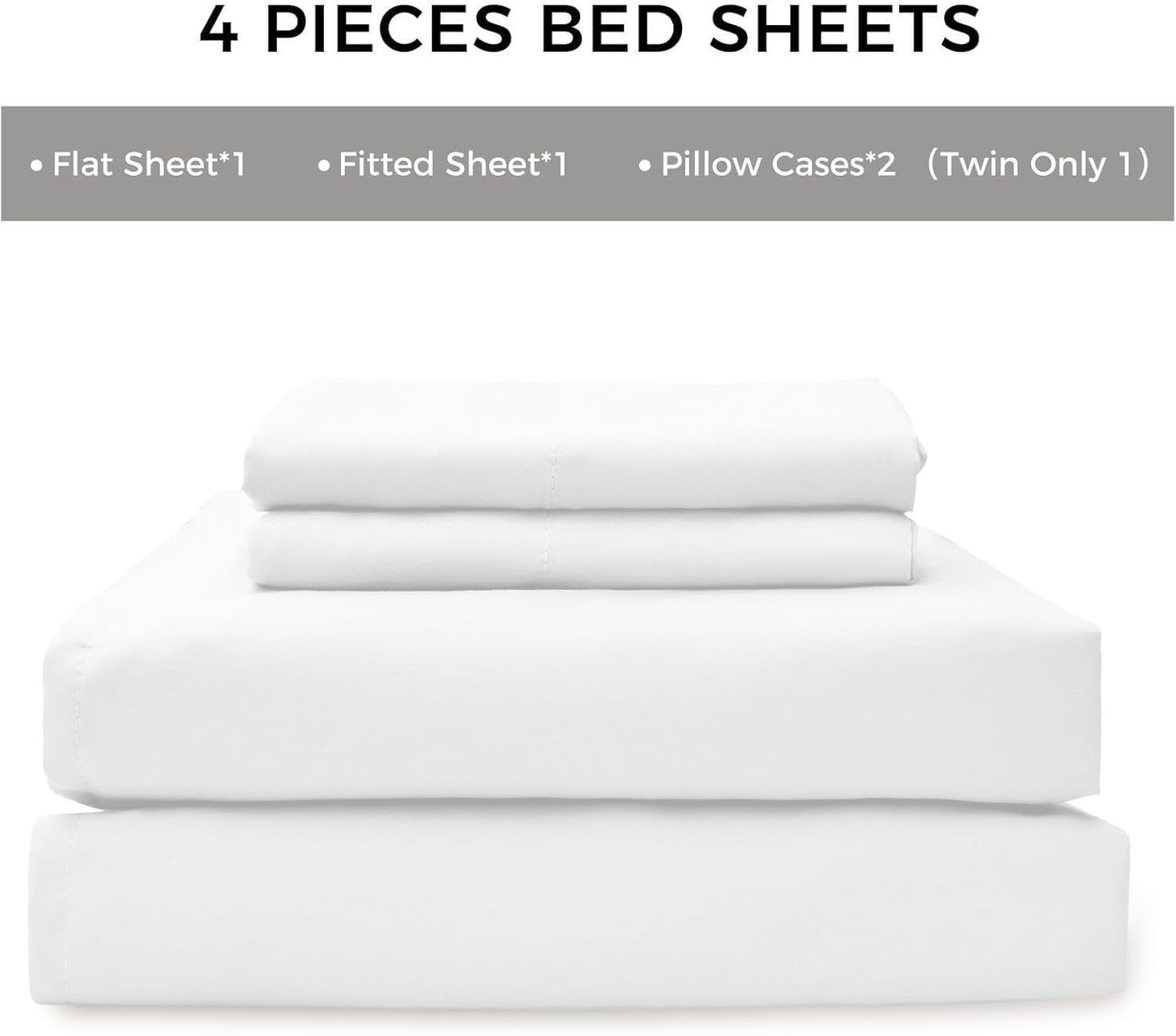 Bed Sheet Set Microfiber Comfort Deep Pocket Hotel Quality Bedding Sheet Set
