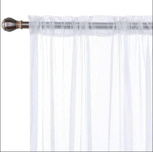 White Sheer Curtains – 2 Panels, 140x213cm, Light Filtering Voile with Rod Pocket, Elegant & Airy Window Drapes