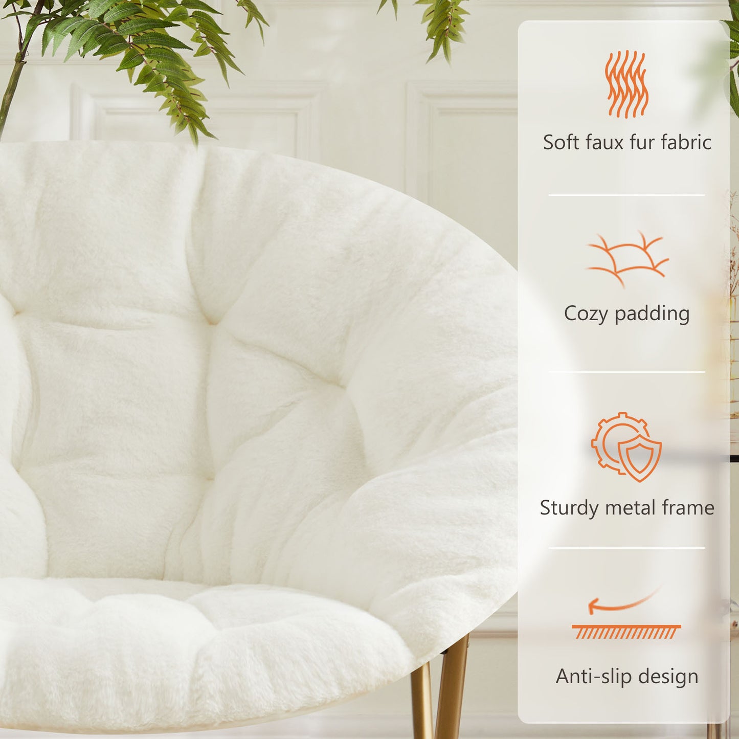 Modern Accent Chair – Plush Upholstered Lounge Chair for Living Room, 38" Tall