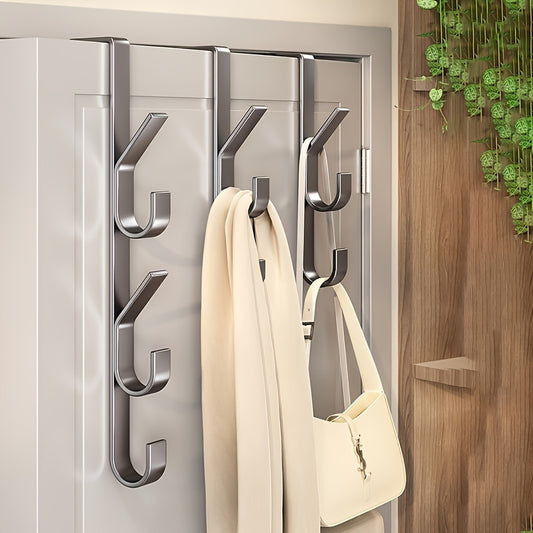 Over-the-Door Clothes Hanger – Heavy-Duty Carbon Steel Hooks for Hanging, Versatile Storage Organizer for Home & Closet