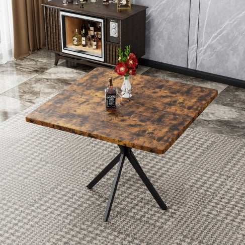 Mid-Century Modern Square Dining Table – Space-Saving