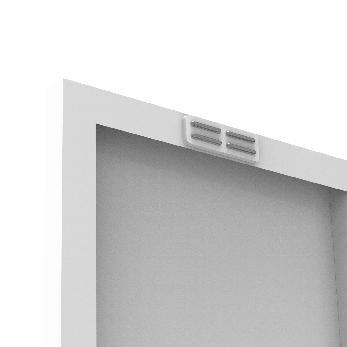 2-Door Metal Shoe Storage Cabinet with Shelves – White, Modern Design