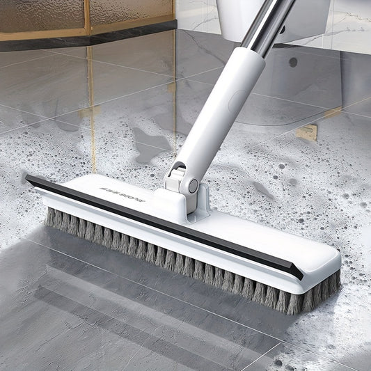 2-in-1 Rotating Long-Handle Cleaning Brush – Heavy-Duty ABS & Stainless Steel, No-Power Scrubber for Bathroom, Kitchen & More