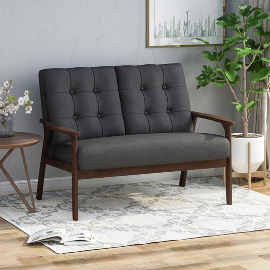 Charcoal Gray 2-Person Sofa – Modern Comfort Meets Timeless Style