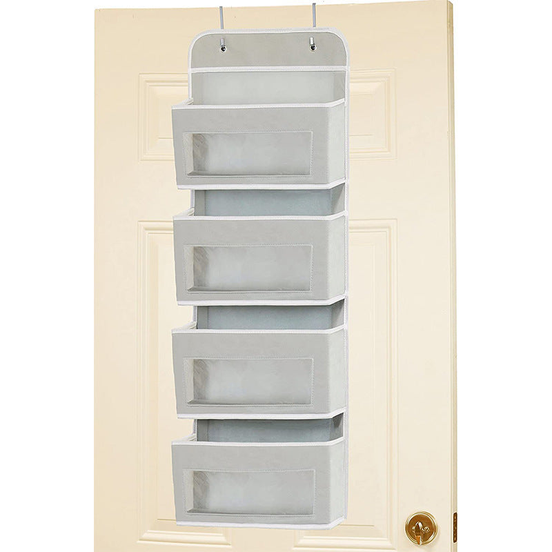 5-Shelf Hanging Storage Organizer – Anti-Tilt Design with 5 Large Pockets, Ideal for Bedroom, Bathroom, or Living Room (Over-the-Door Use)