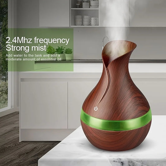 USB Cool Mist Humidifier & Air Diffuser – 7-Color LED Lights, Quiet Indoor Use for Bedroom, Living Room, or Home